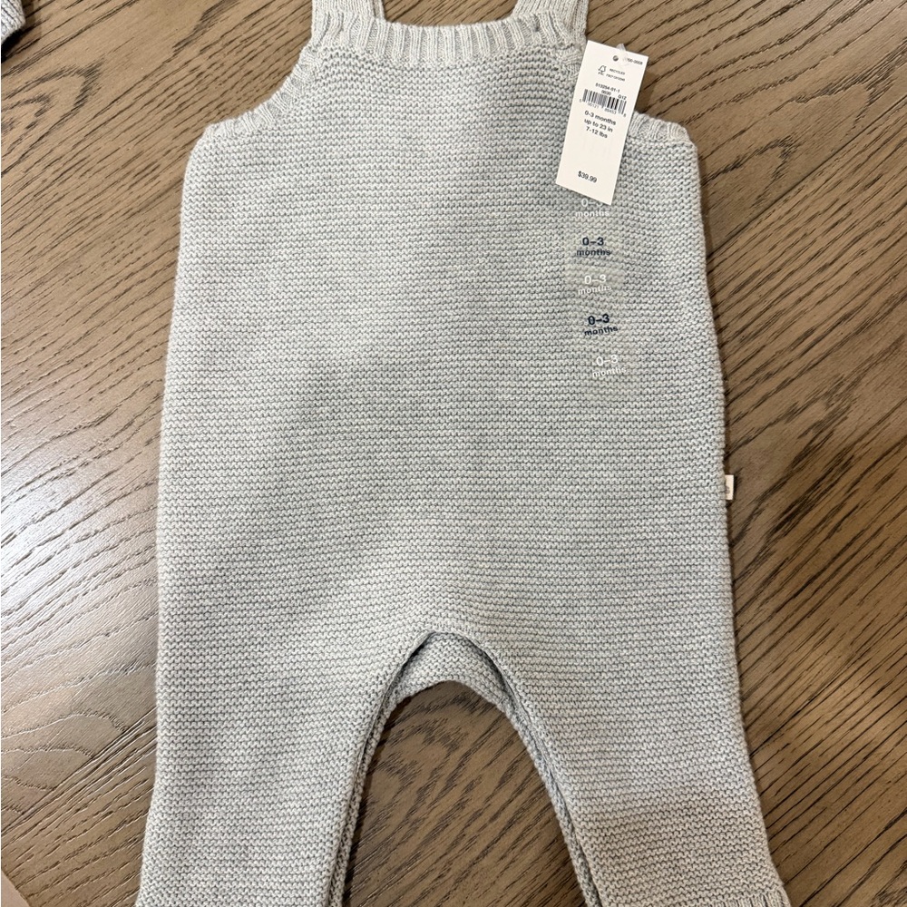 GAP Gray Knit Baby Romper